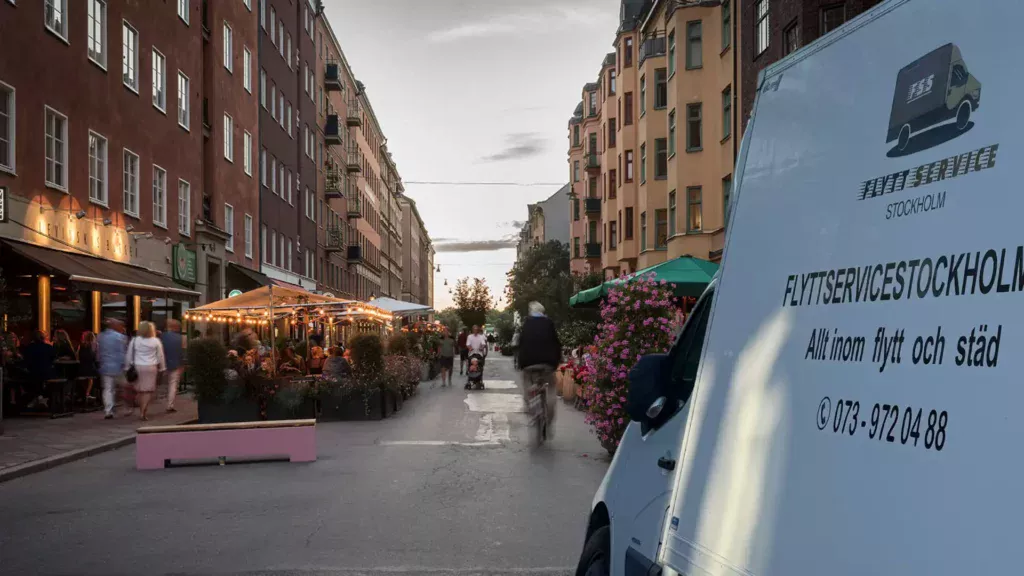 Flyttbil på Södermalm
